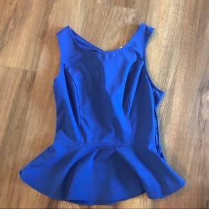 Royal Blue Peplum Tank